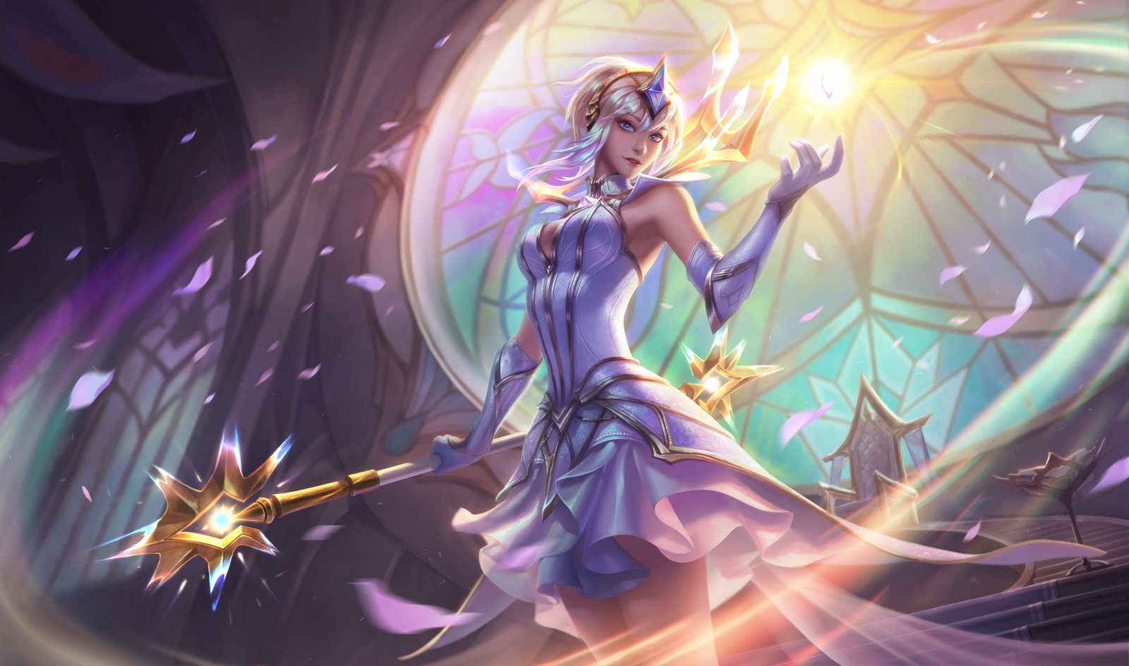 Elementalist Lux Splash Art HD 4k 6k Wallpaper Background Official Art Artwork League of Legends lol