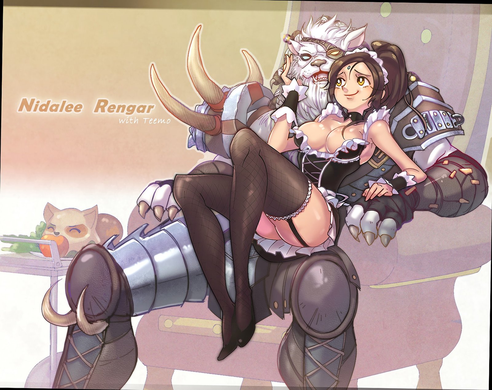 Rengar & Nidalee by kukon HD Wallpaper Fan Artwork League of Legends lol