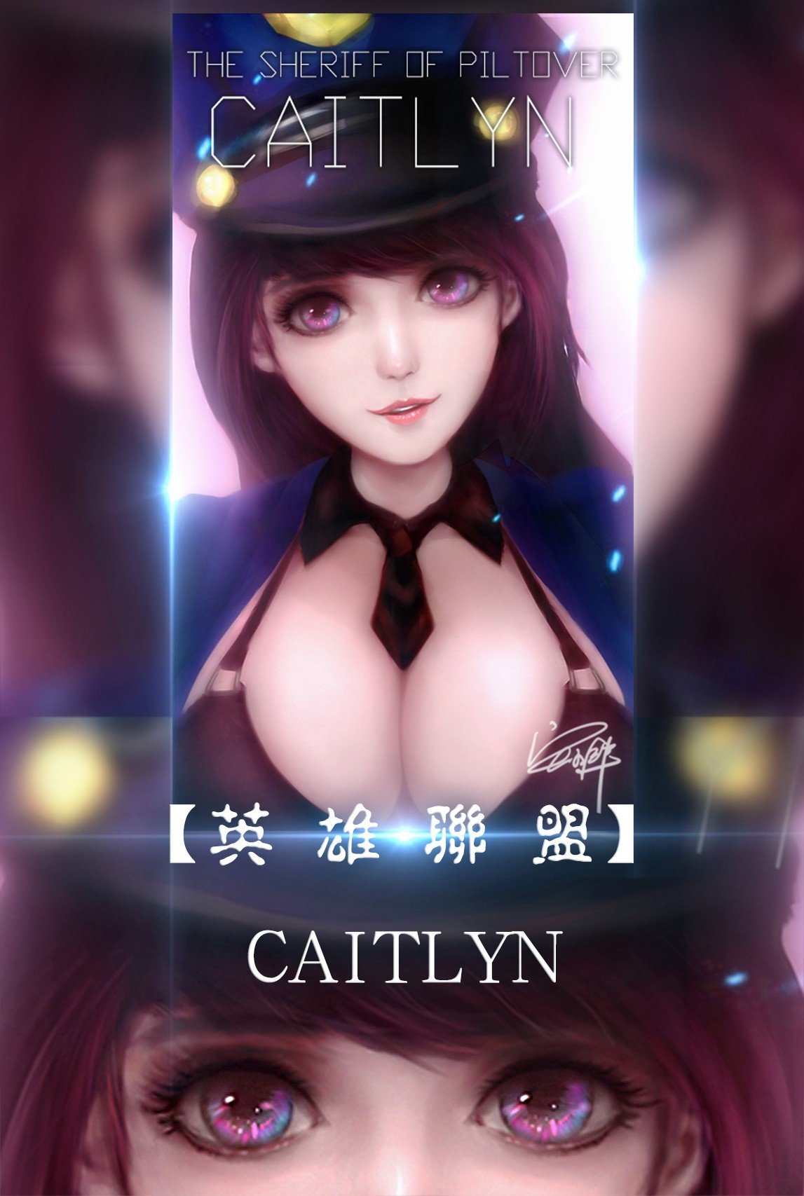 Officer Caitlyn by 宅小匪 HD Wallpaper Artwork Fan Art League of Legends lol