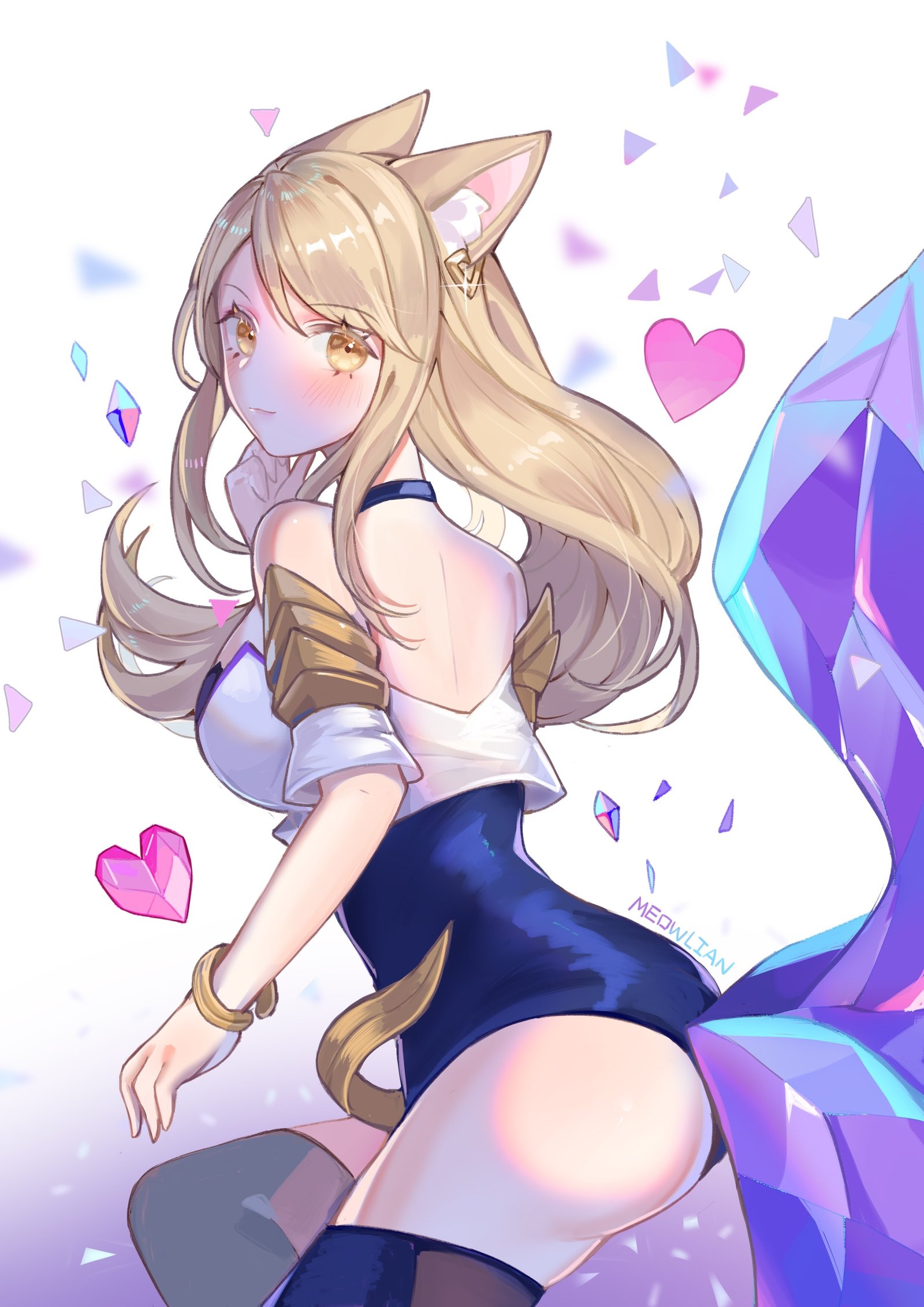 K/DA Ahri by MEOWLIAN HD Wallpaper Background Fan Art Artwork League of Legends lol