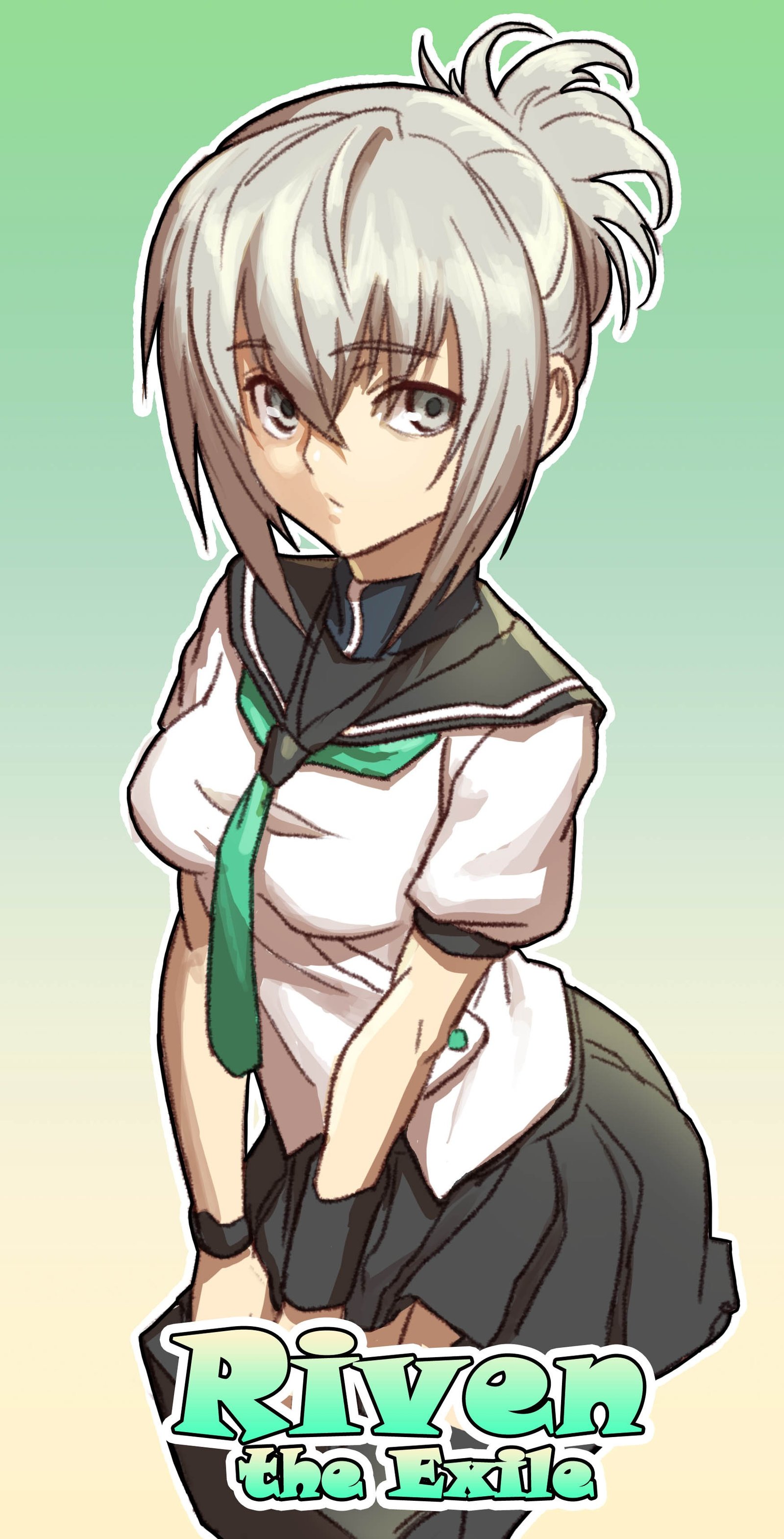 School Girl Riven (Academy) by Oz HD Wallpaper Fan Art Artwork League of Legends lol