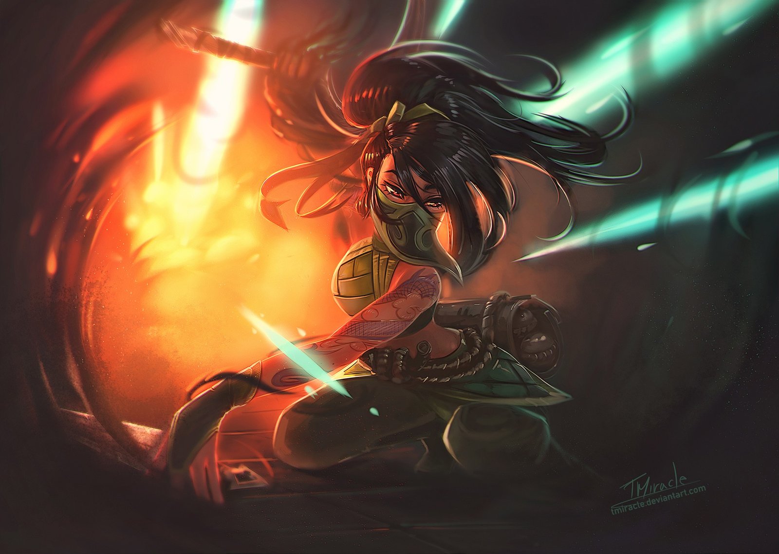 Akali Rework by TMiracle HD Wallpaper Background Fan Art Artwork League of Legends lol