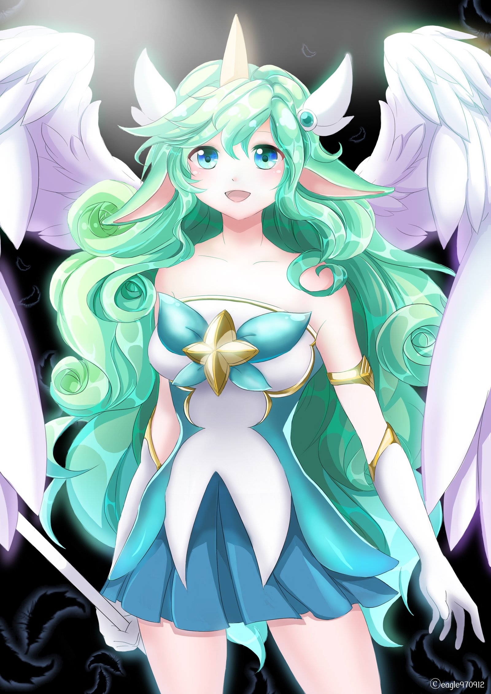 Star Guardian Soraka by 봄설귄 HD Wallpaper Background Fan Art Artwork League of Legends lol