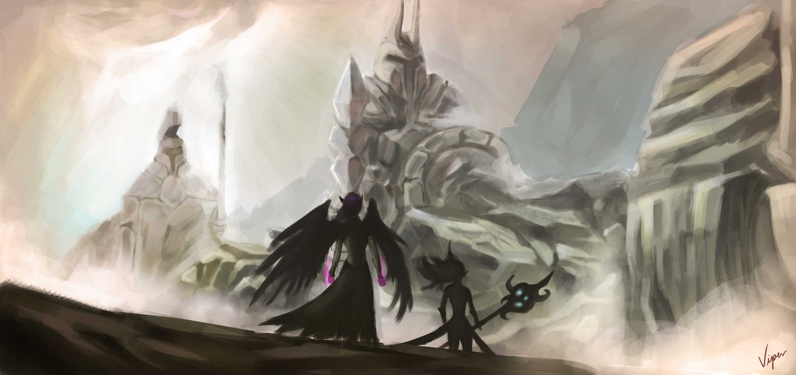Morgana & Janna by VIPER HD Wallpaper Fan Art Artwork League of Legends lol