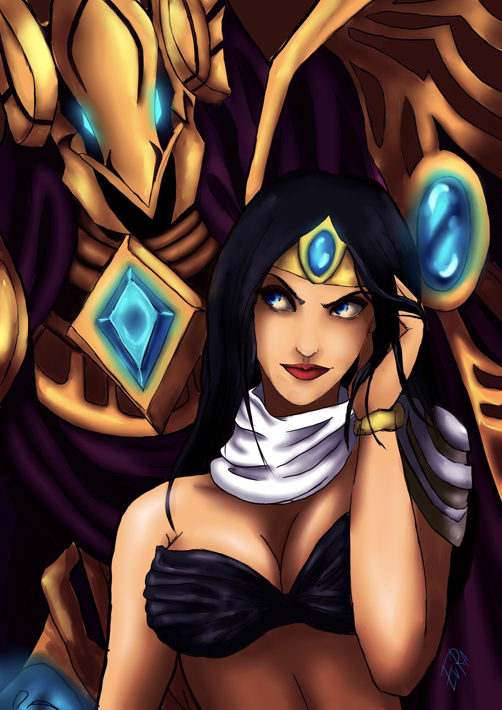 Azir & Sivir by sharrm HD Wallpaper Artwork Fan Art League of Legends lol