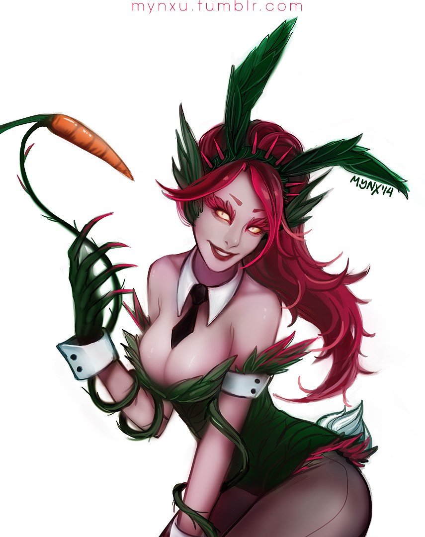 Battle Bunny Zyra by Mynxuu HD Wallpaper Fan Art Artwork League of Legends lol