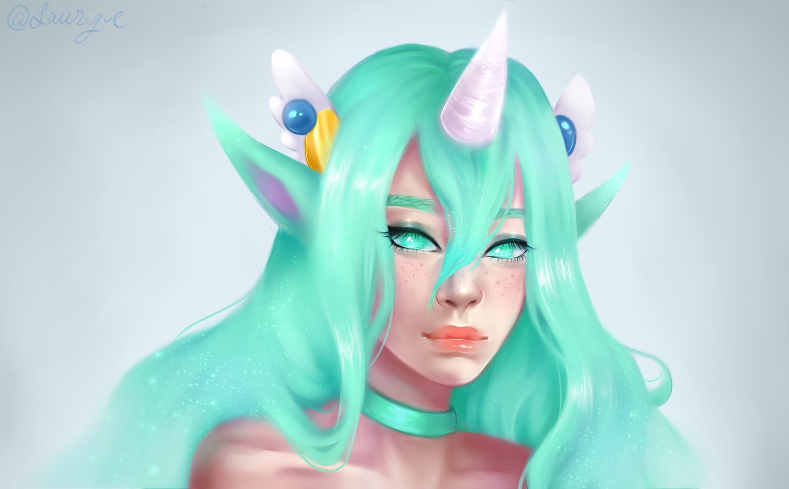 Star Guardian Soraka by LauriitaChan HD Wallpaper Background Fan Art Artwork League of Legends lol
