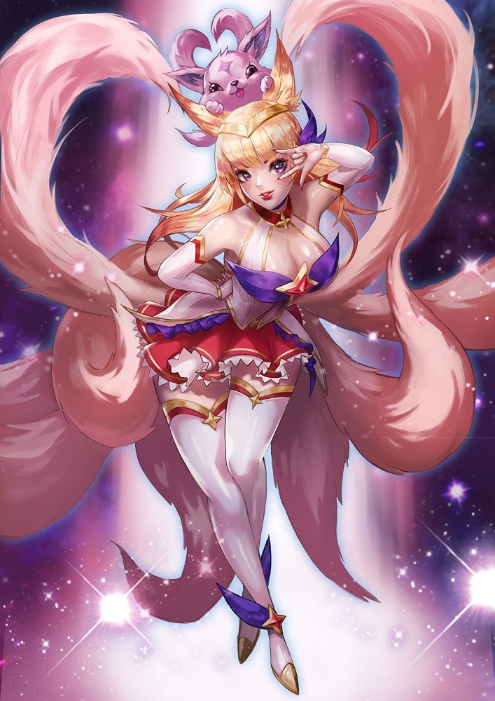 Star Guardian Ahri by Qsun HD Wallpaper Background Fan Art Artwork League of Legends lol