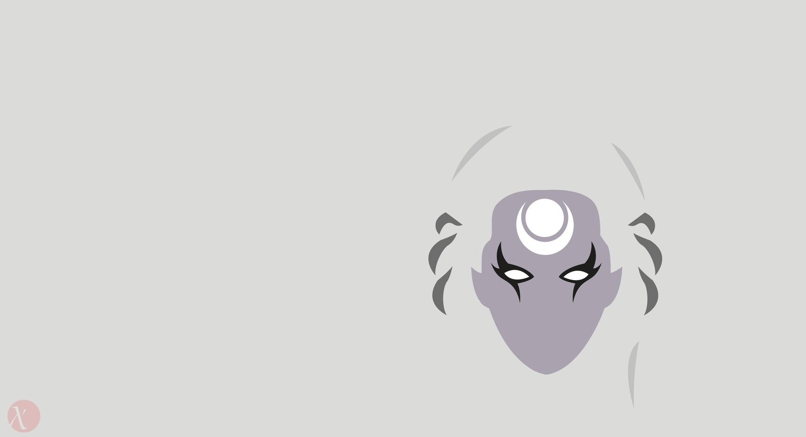 Diana Minimalistic by Lakishon HD 4k Wallpaper Fan Art Artwork League of Legends lol
