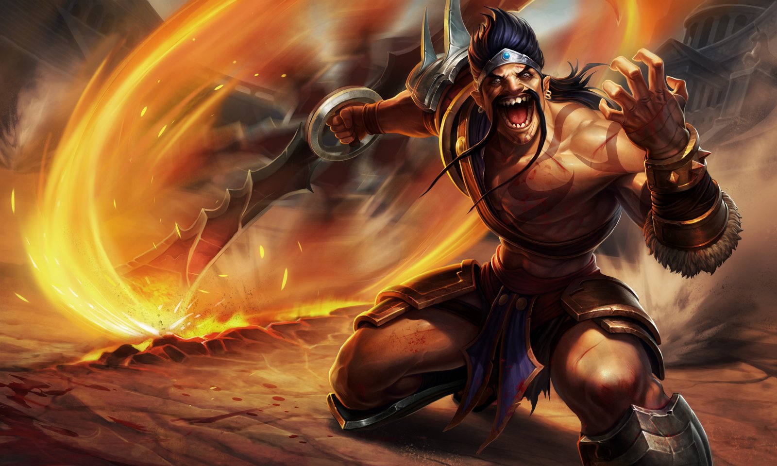 Gladiator Draven Splash Art 4k HD Wallpaper Official Artwork League of Legends lol