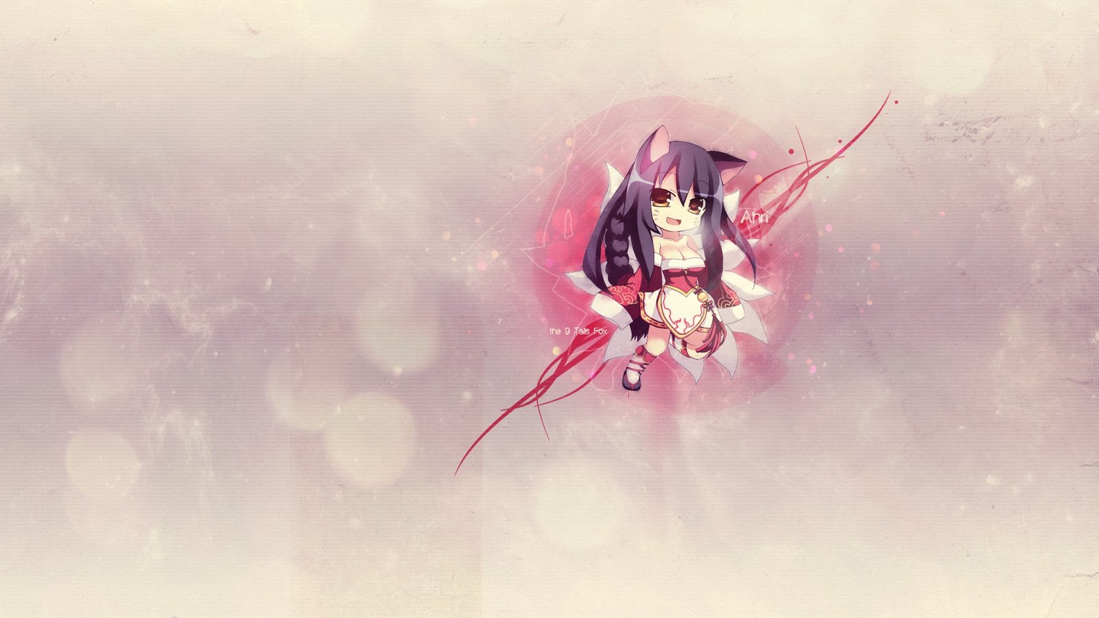 Chibi Ahri by ChenWei91 HD Wallpaper Fan Art Artwork League of Legends lol