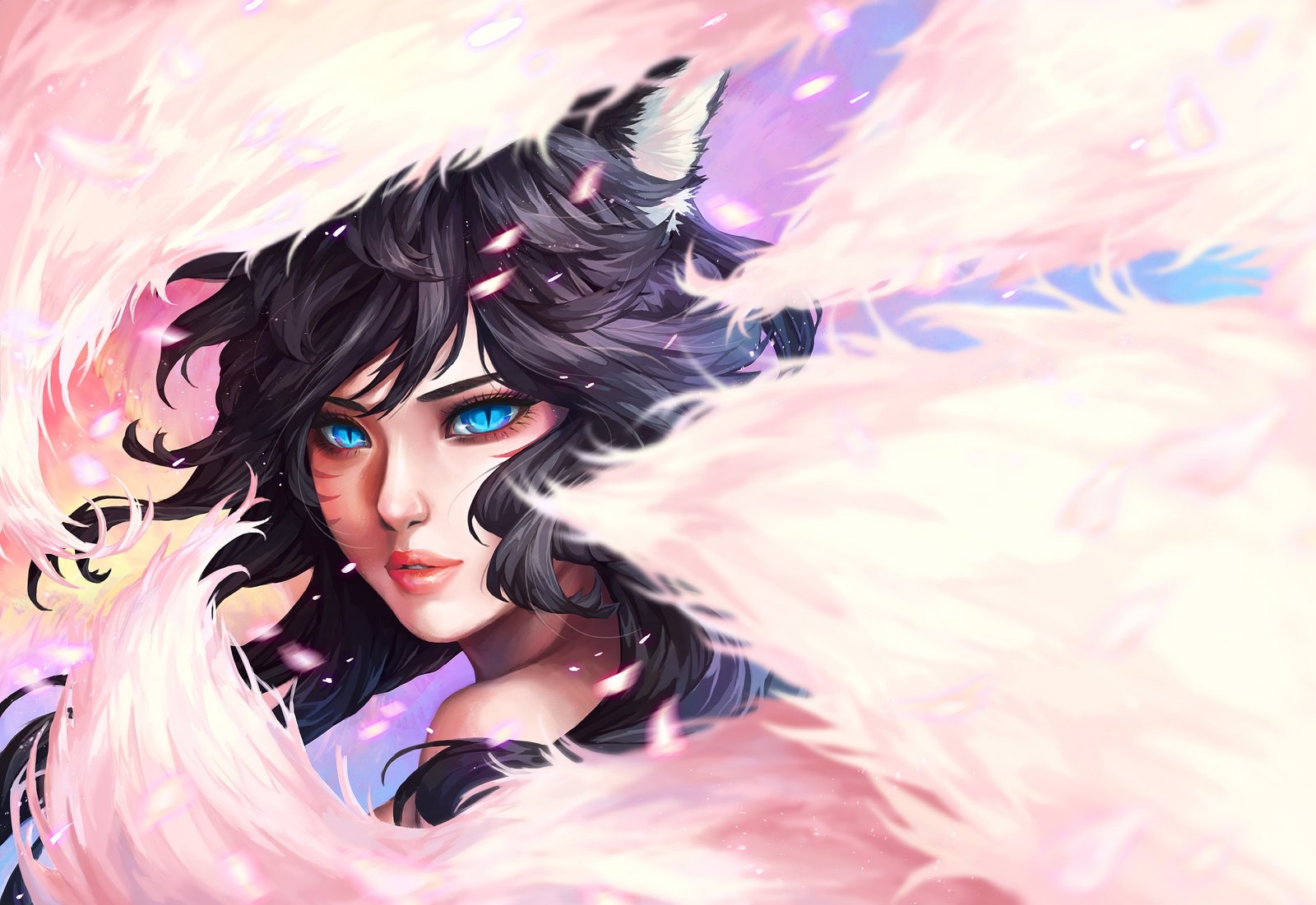 Ahri by Mikkapi League of Legends Artwork Wallpaper lol Fan Art
