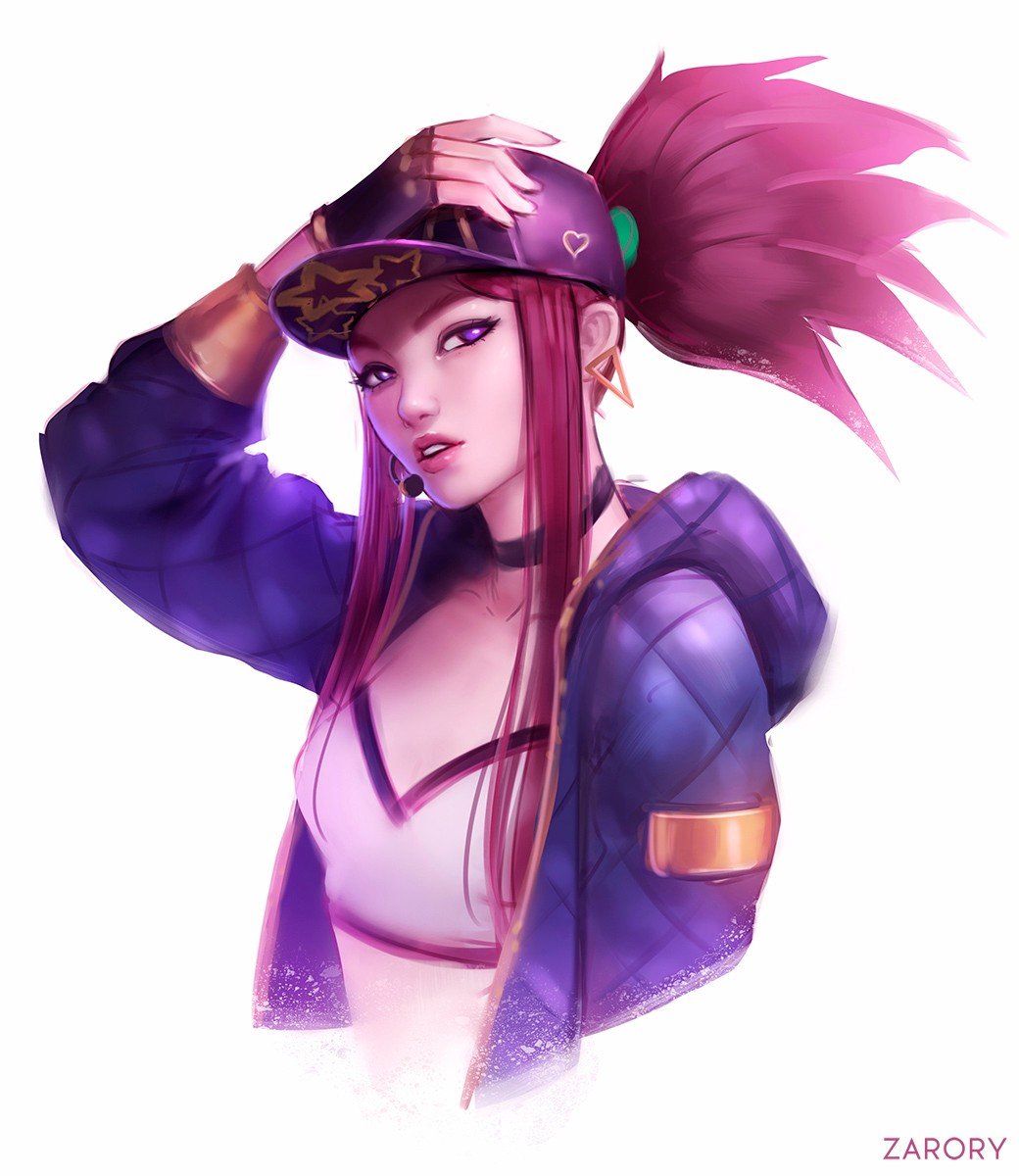 K/DA Akali by Zarory HD Wallpaper Background Fan Art Artwork League of Legends lol