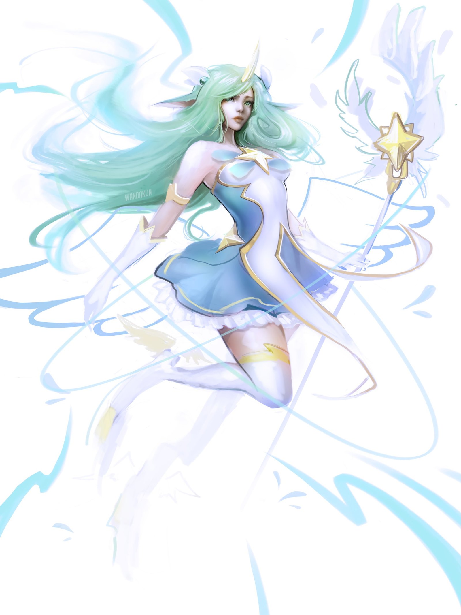 Star Guardian Soraka by wandakun HD Wallpaper Background Fan Art Artwork League of Legends lol