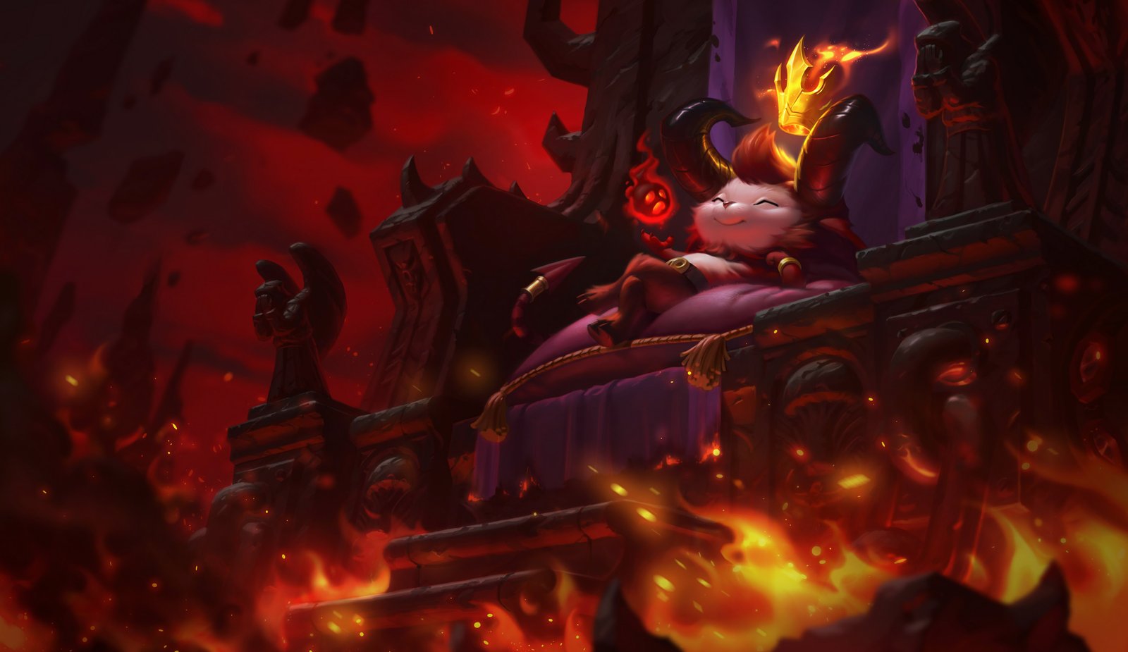 Little Devil Teemo Splash Art HD 4k Wallpaper Background Official Art Artwork League of Legends lol