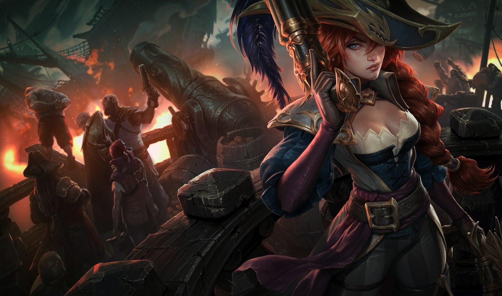 Captain Fortune Splash Art HD 4k Wallpaper Background Official Art Artwork League of Legends lol