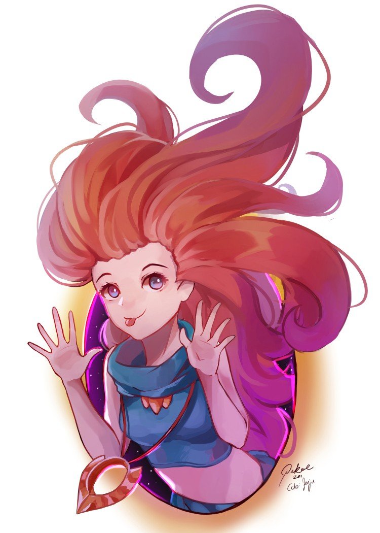 Zoe by Pekoelade HD Wallpaper Background Fan Art Artwork League of Legends lol