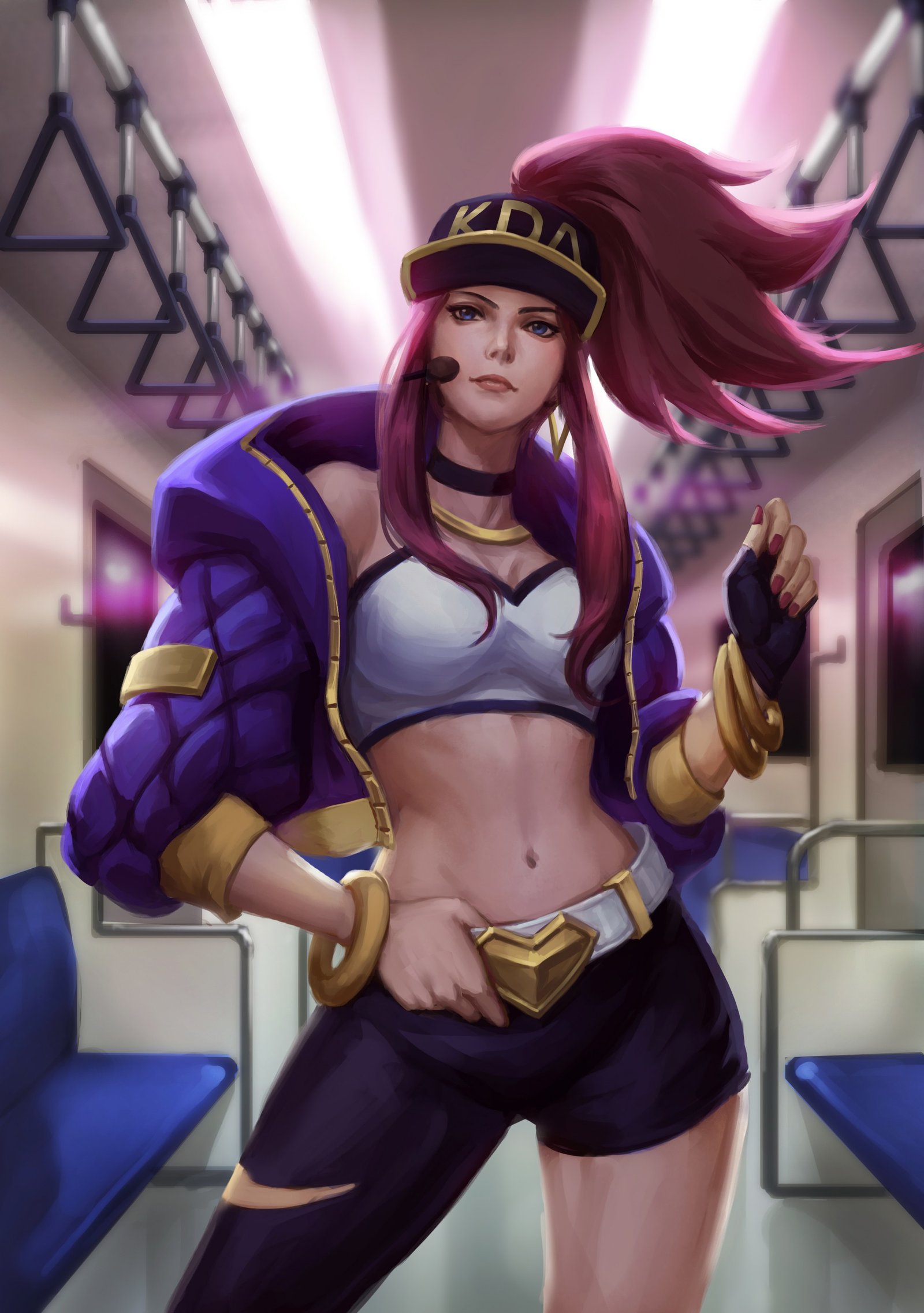 K/DA Akali by Scykiazor HD Wallpaper Background Fan Art Artwork League of Legends lol