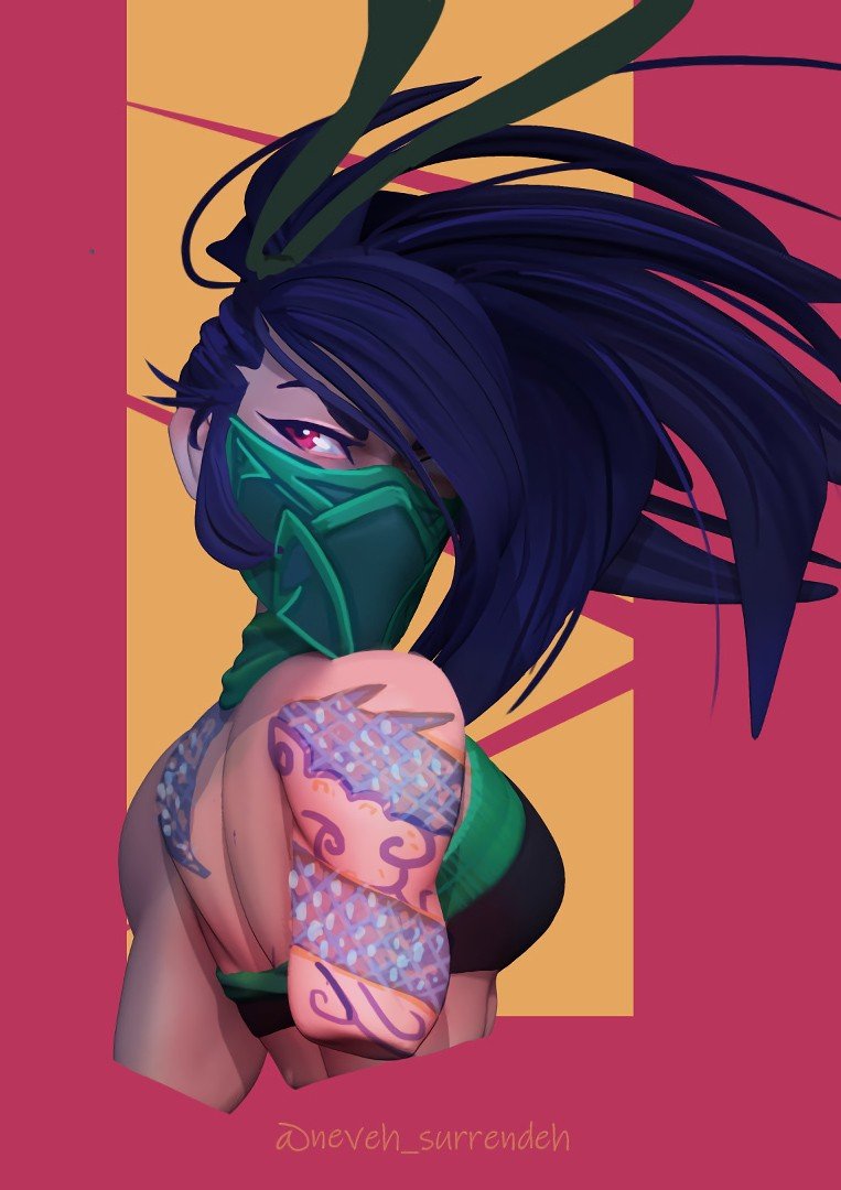 Akali Rework by neveh HD Wallpaper Background Fan Art Artwork League of Legends lol