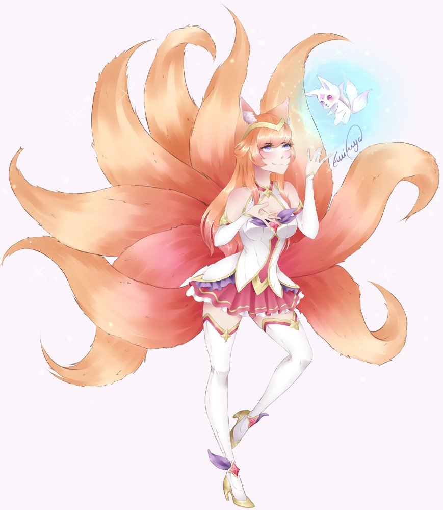 Star Guardian Ahri by Emi-nya HD Wallpaper Background Fan Art Artwork League of Legends lol