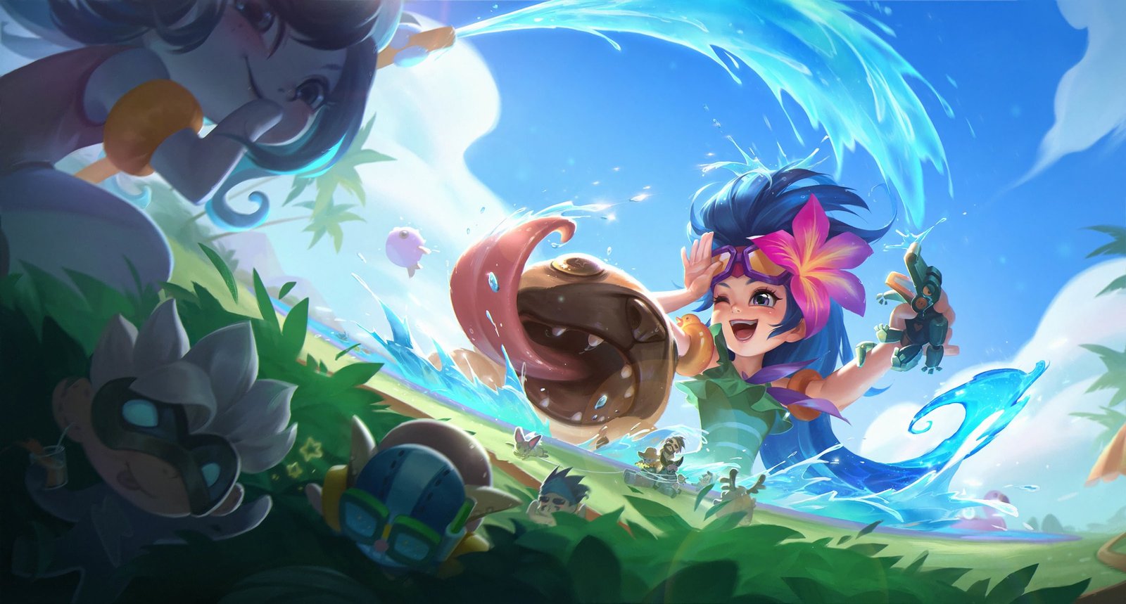 Pool Party Zoe & Lulu | Wallpapers & Fan Arts | League Of Legends | LoL