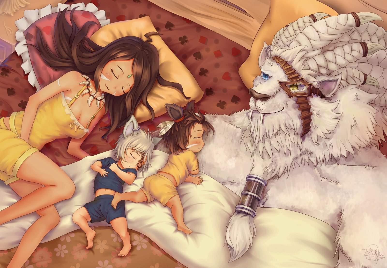 Nidalee, Rengar and their kids