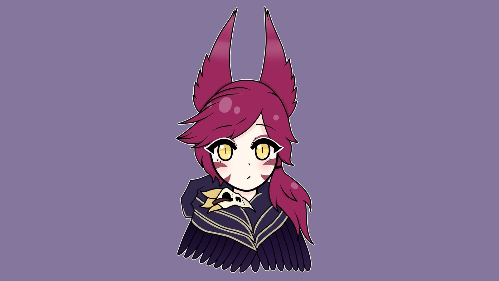 Xayah Portrait by sukoneteinyaowo HD Wallpaper Fan Art Artwork League of Legends lol