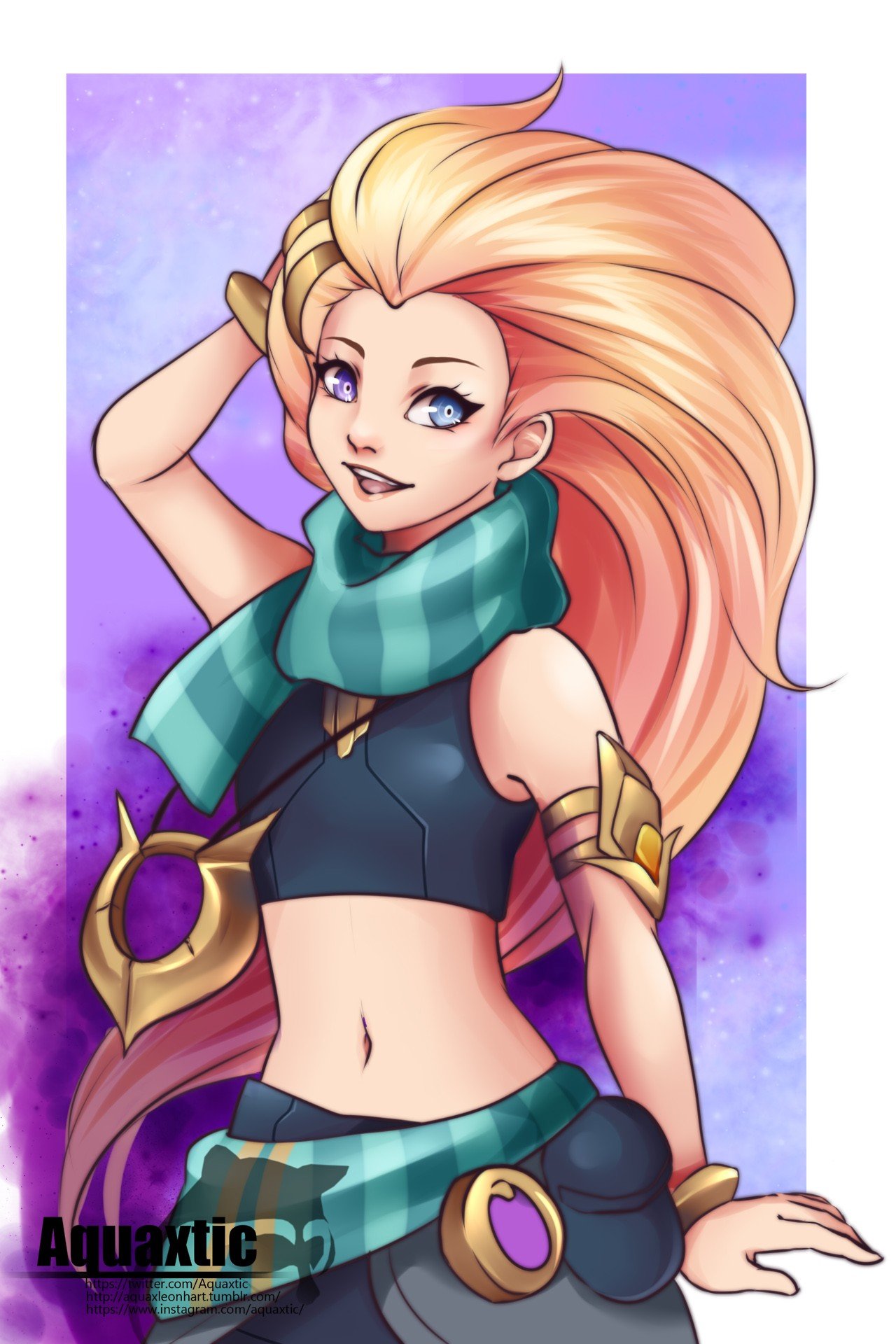 Zoe by aquaxleonhart HD Wallpaper Background Fan Art Artwork League of Legends lol