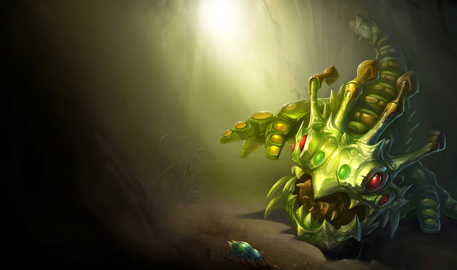 Caterpillar Kog'Maw Splash Art League of Legends Artwork Wallpaper lol