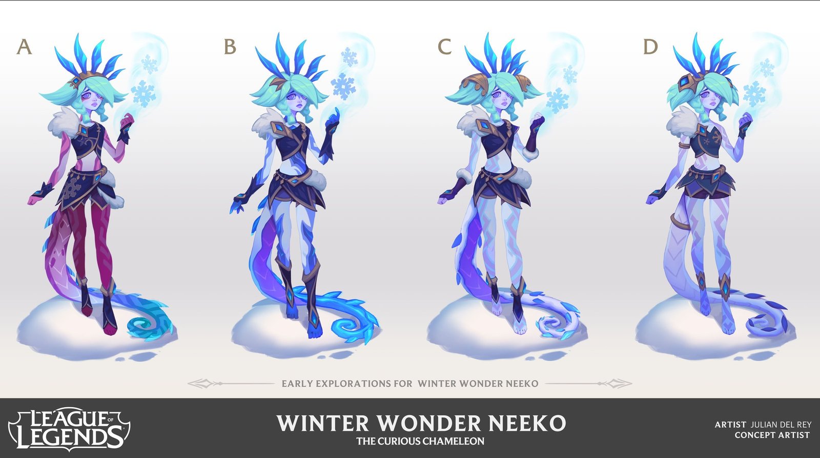 Winter Wonder Neeko Concept by Julian del Rey (4) HD Wallpaper Background Official Art Artwork League of Legends lol