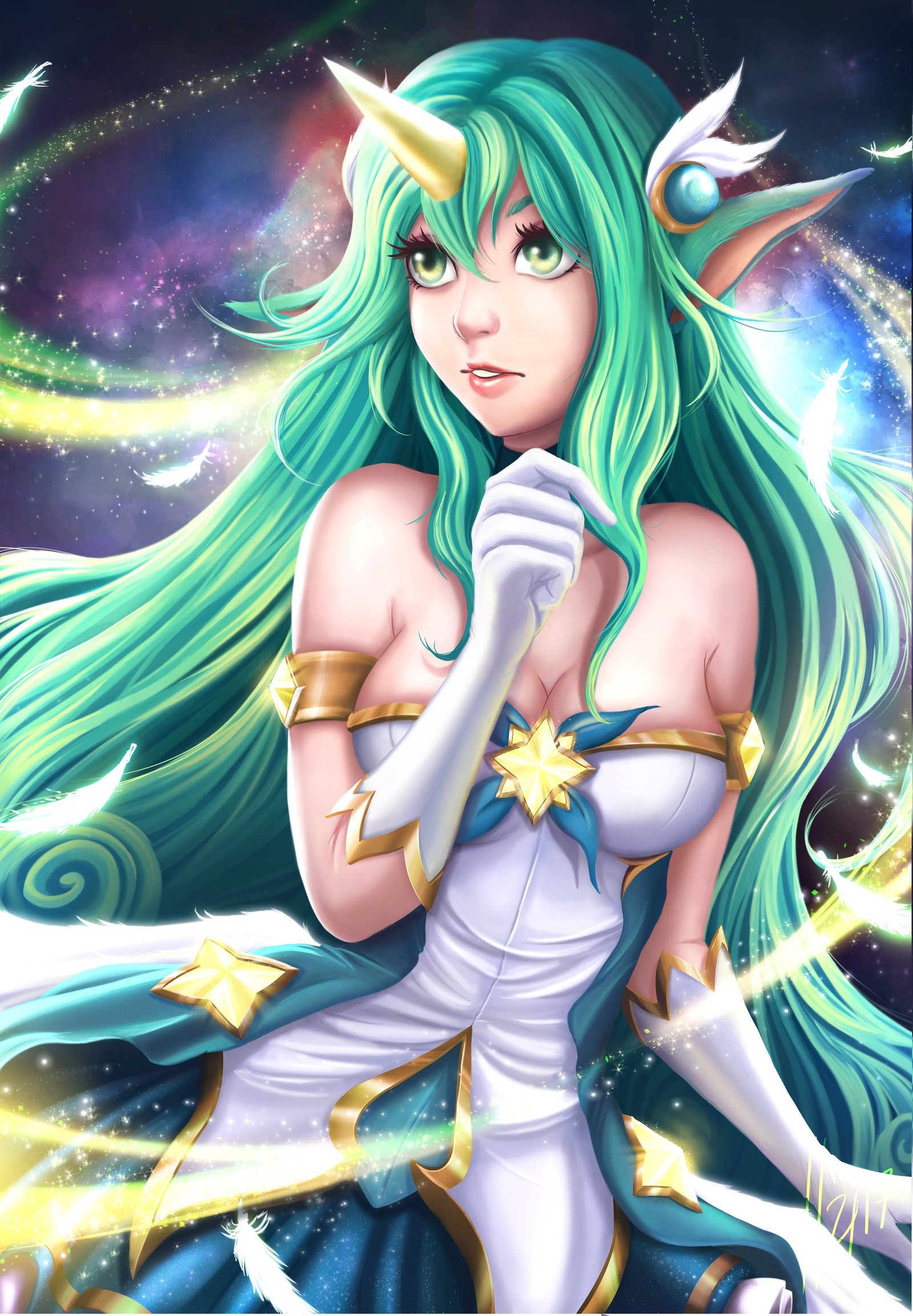 Star Guardian Soraka by llyana18 HD Wallpaper Background Fan Art Artwork League of Legends lol