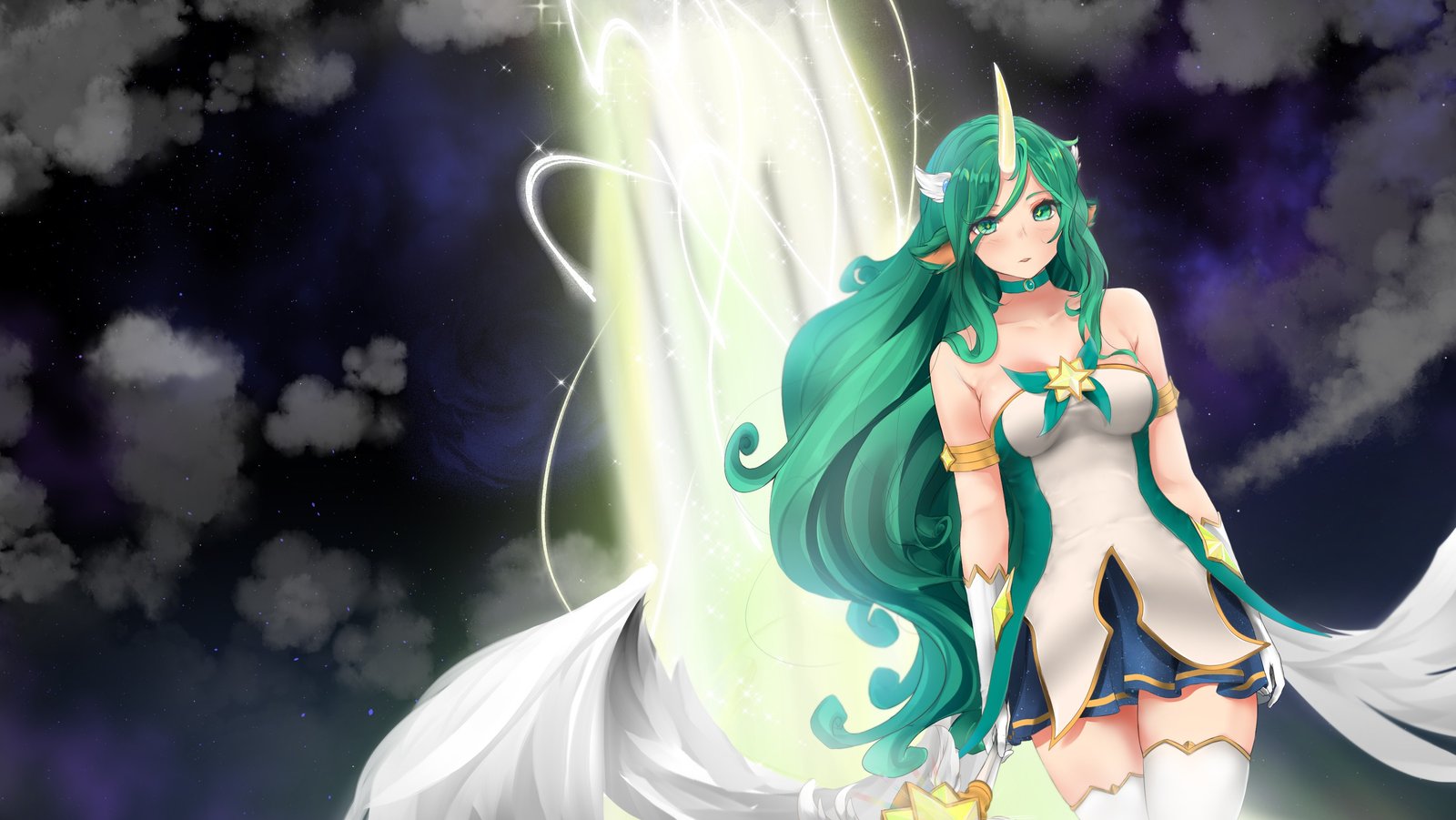 Star Guardian Soraka by BracoDraws HD Wallpaper Background Fan Art Artwork League of Legends lol