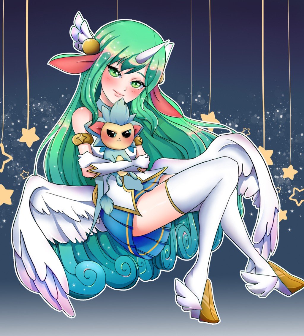 Star Guardian Soraka by RhapsodyTales HD Wallpaper Background Fan Art Artwork League of Legends lol