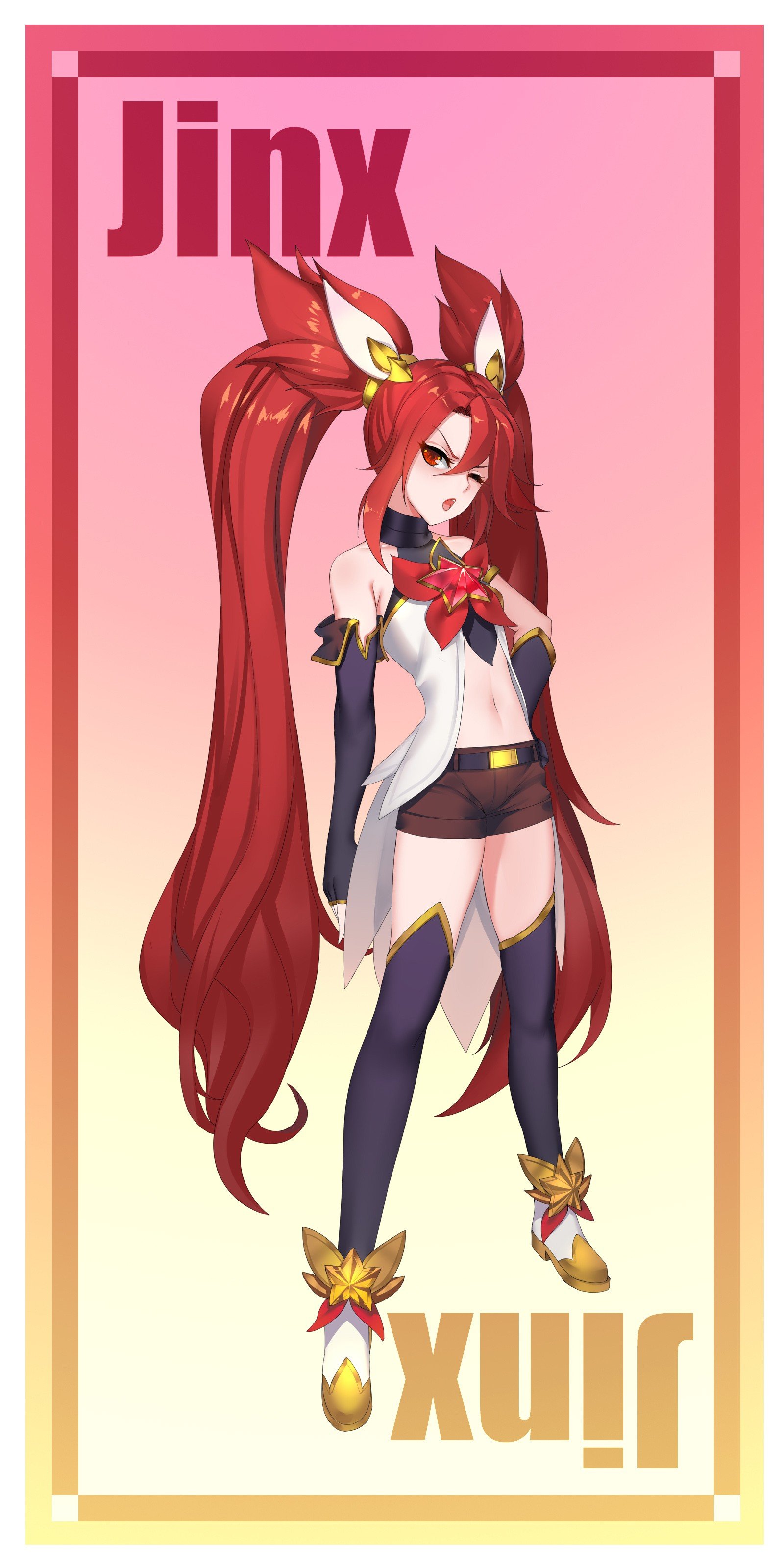 Star Guardian Jinx by Pd HD Wallpaper Background Fan Art Artwork League of Legends lol