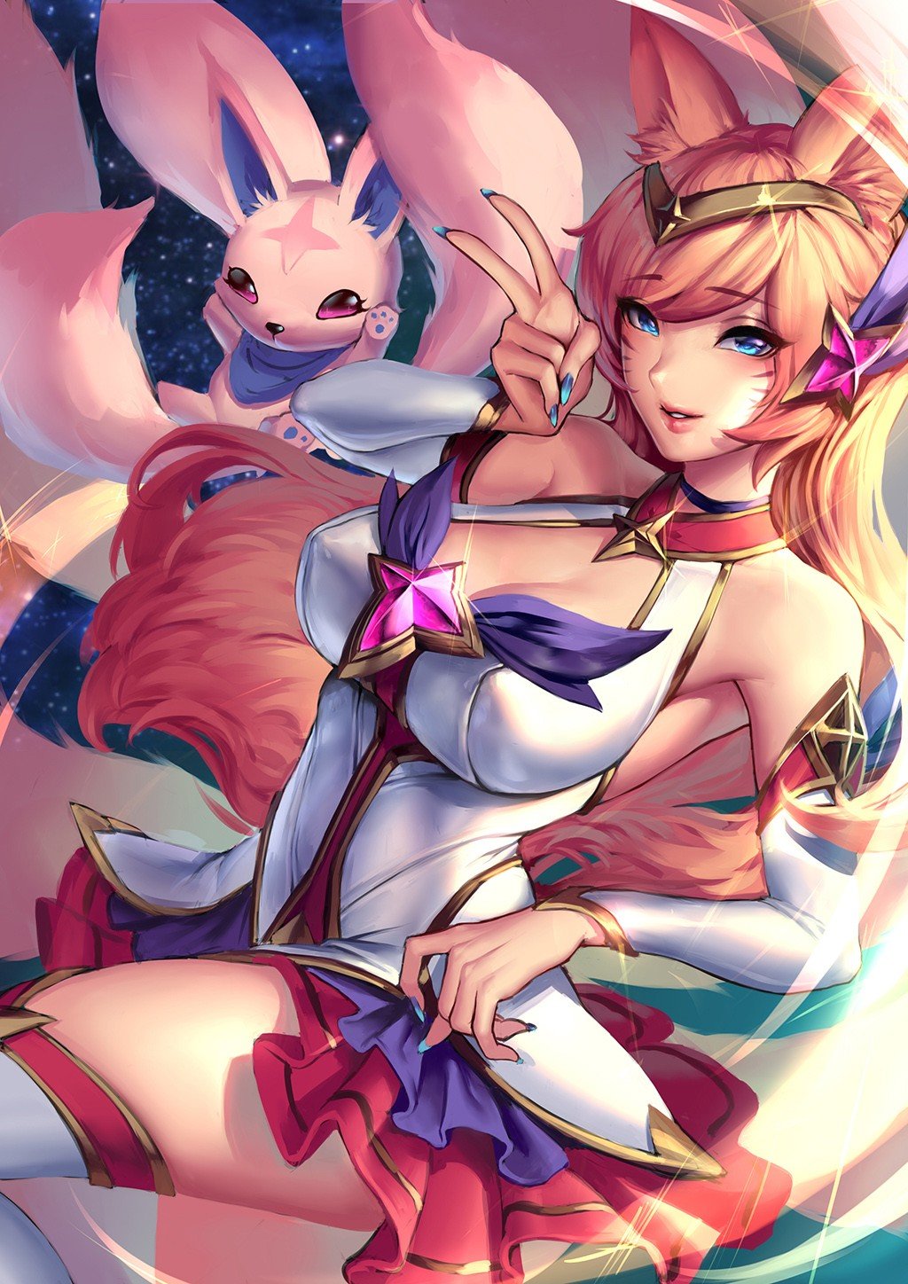 Star Guardian Ahri Wallpapers Fan Arts League Of Legends Lol Stats