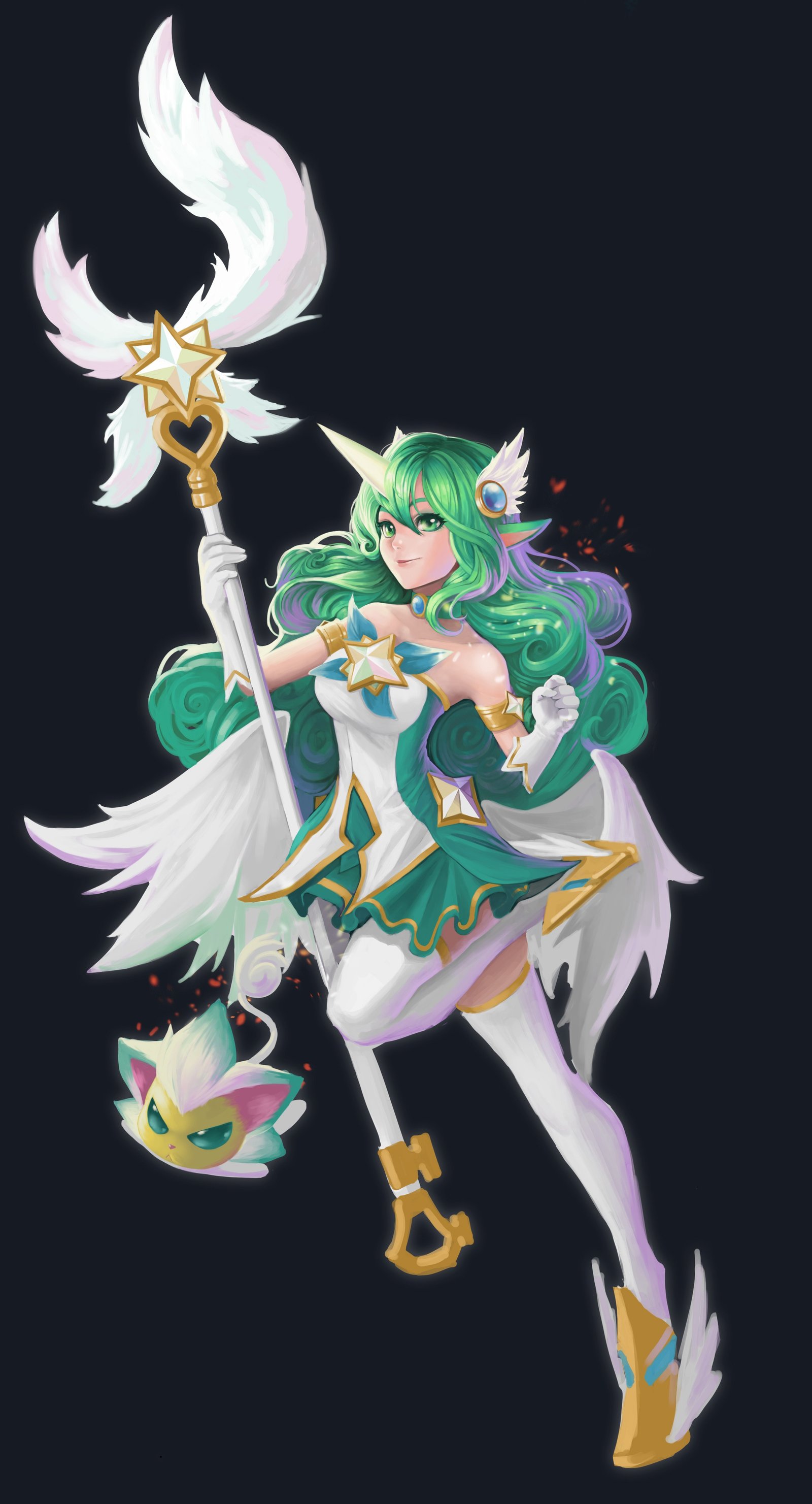 Star Guardian Soraka by 유독소년 (2) HD Wallpaper Background Fan Art Artwork League of Legends lol
