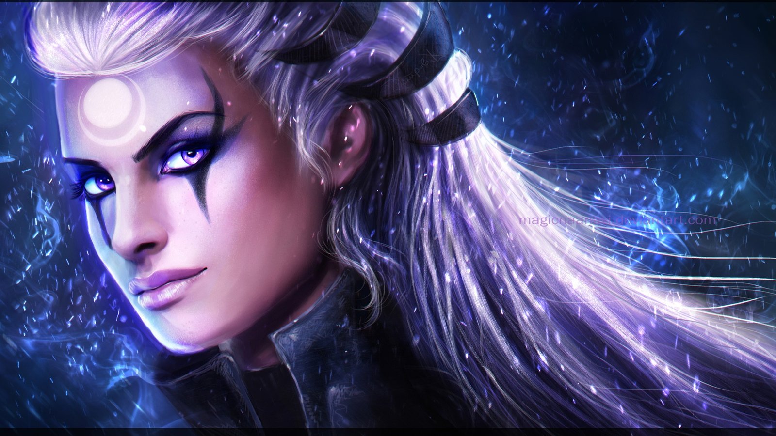 Diana Portrait by MagicnaAnavi HD Wallpaper Fan Art Artwork League of Legends lol