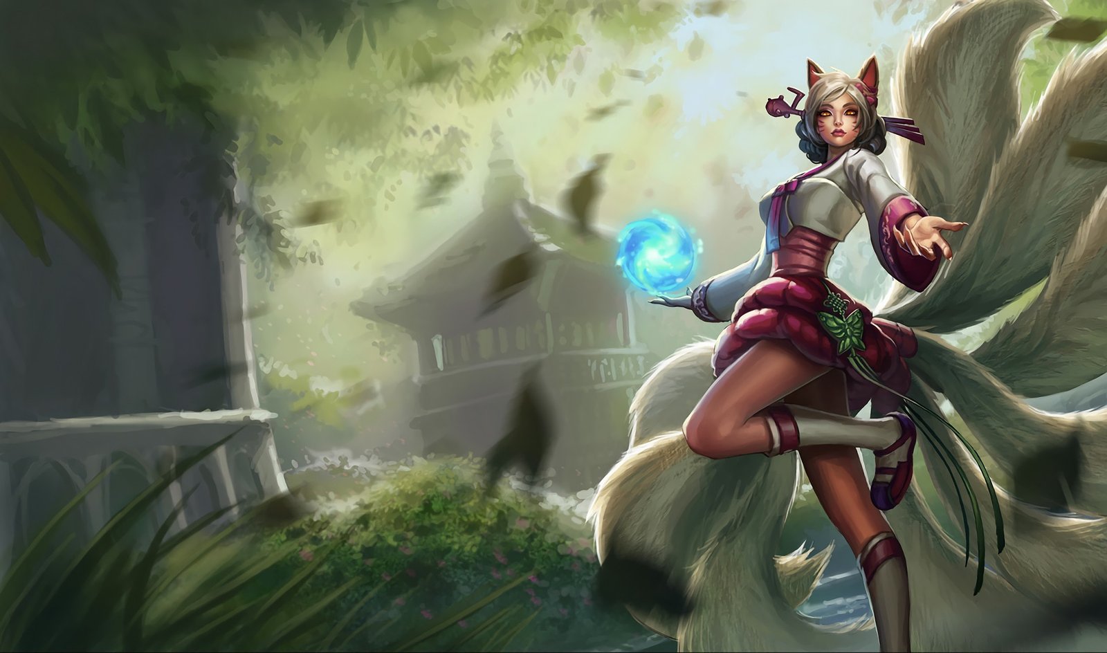 Dynasty Ahri Splash Art League of Legends Artwork Wallpaper lol (2)