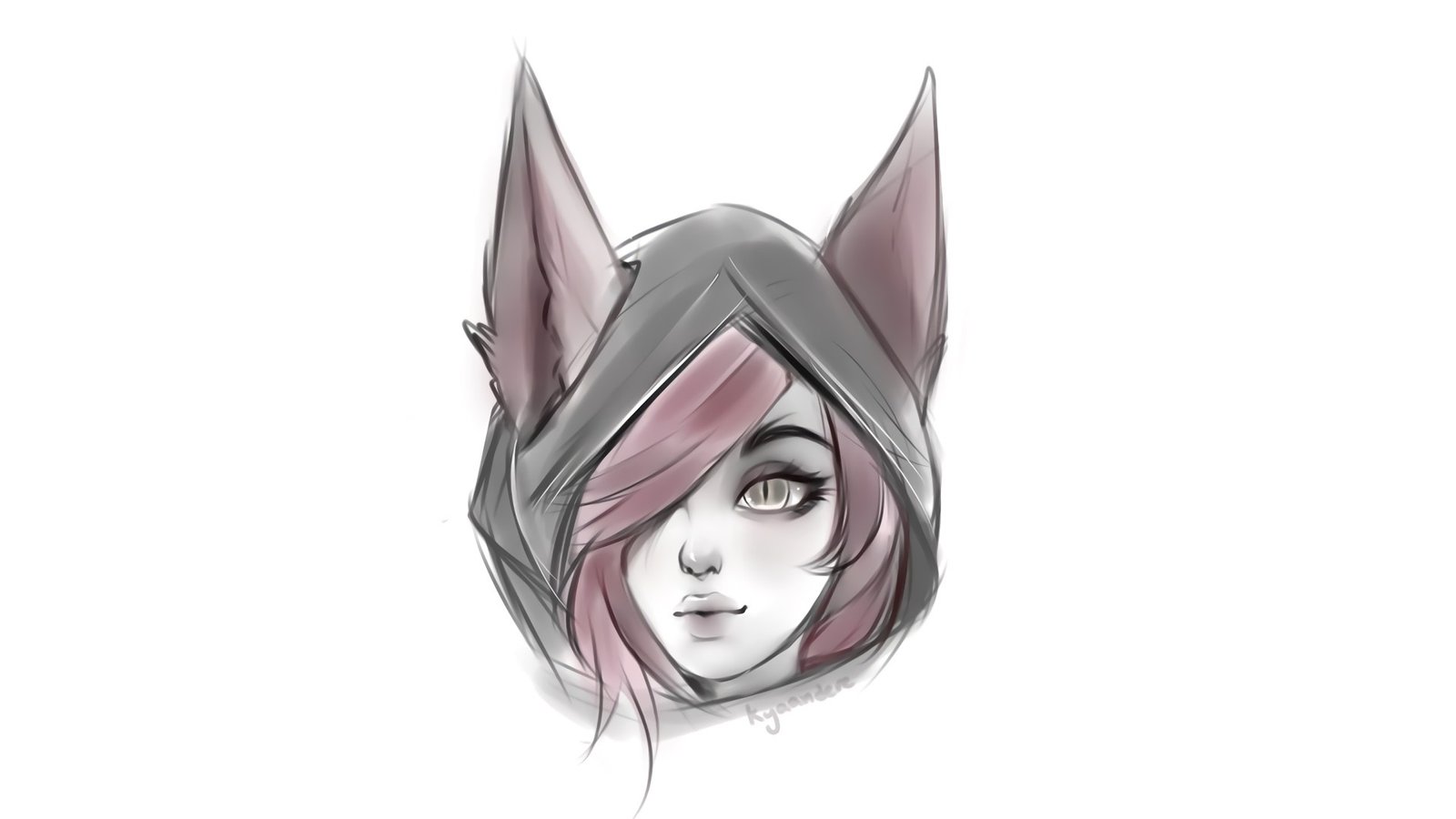 Xayah Portrait by Kyaandere HD Wallpaper Fan Art Artwork League of Legends lol