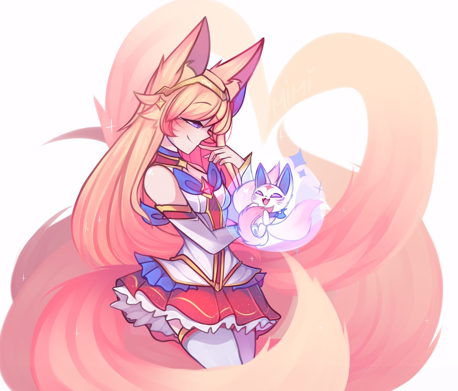 Star Guardian Ahri by mimi HD Wallpaper Background Fan Art Artwork League of Legends lol (2)