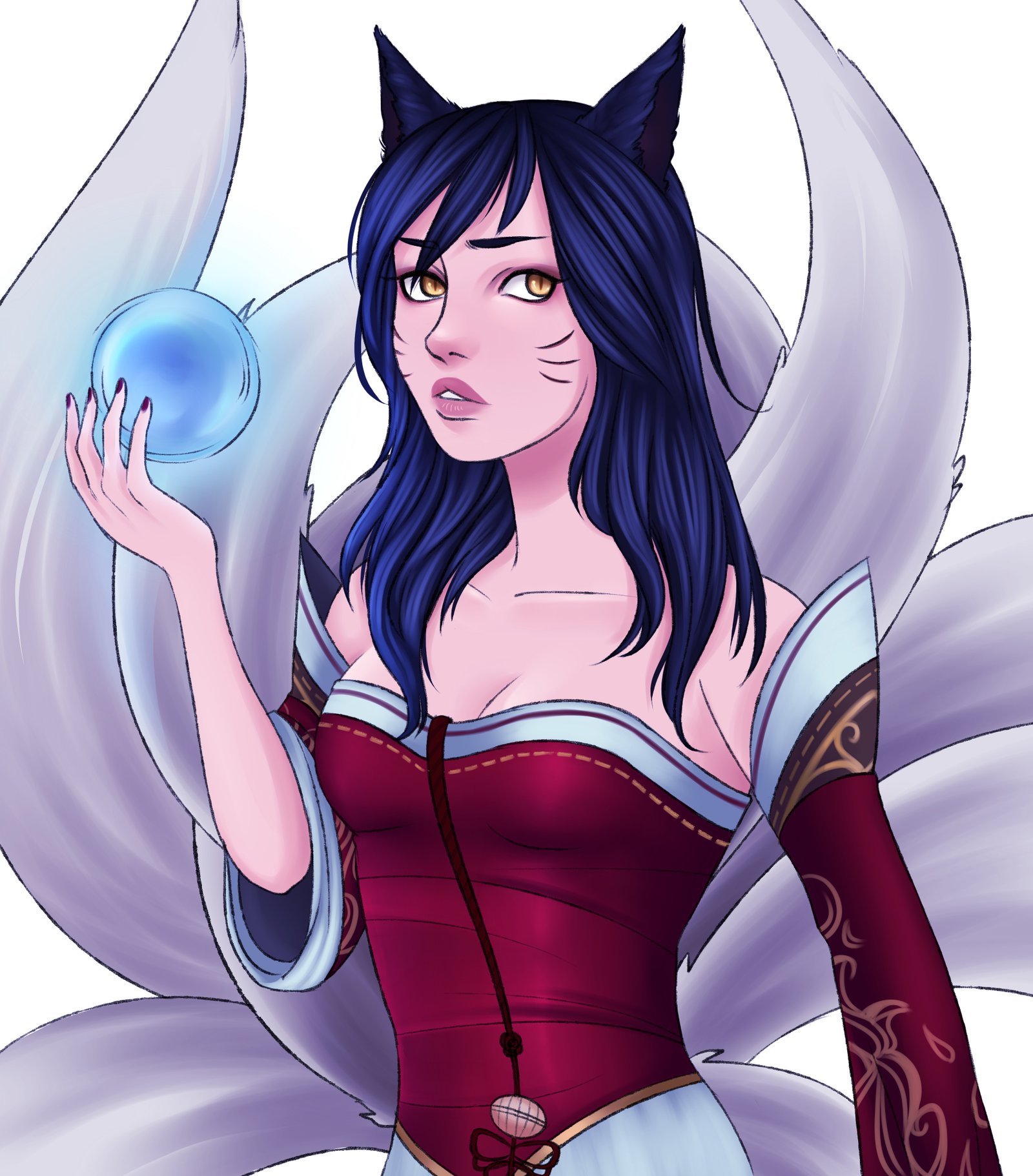 Ahri by Shultse HD Wallpaper Background Fan Art Artwork League of Legends lol