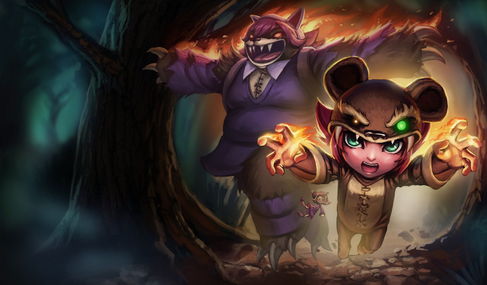 Reverse Annie Splash Art HD 4k 6k Wallpaper Background Official Art Artwork League of Legends lol