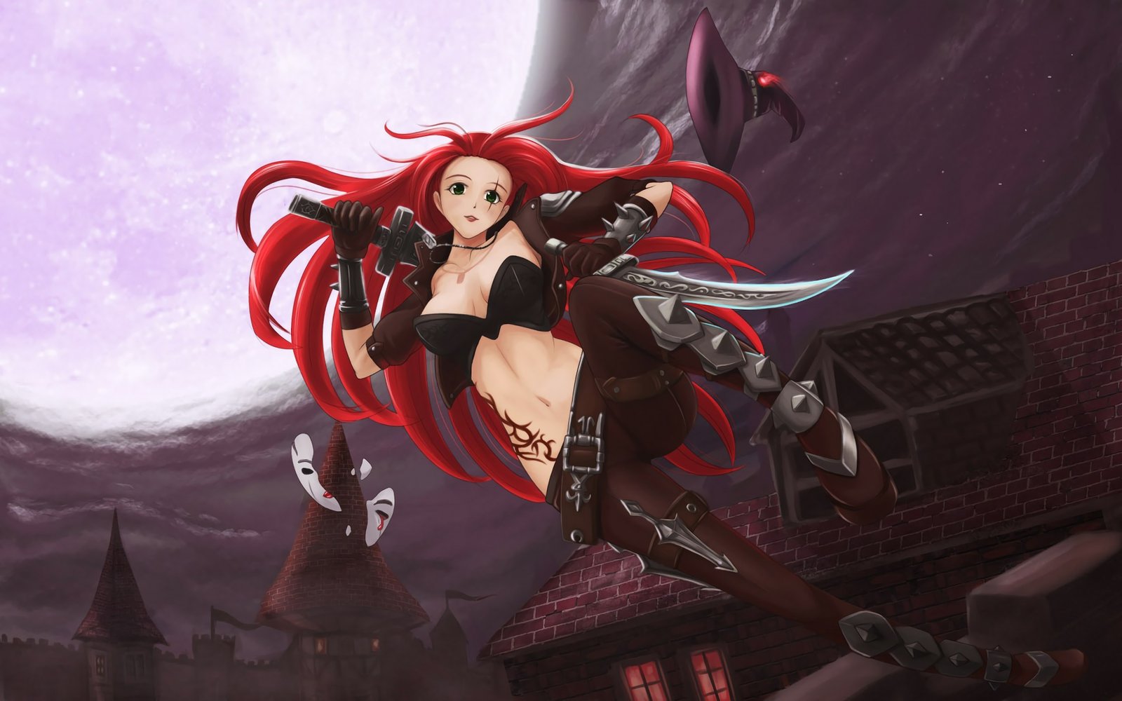 Katarina by 青龍在天 (3) HD Wallpaper Fan Art Artwork League of Legends lol