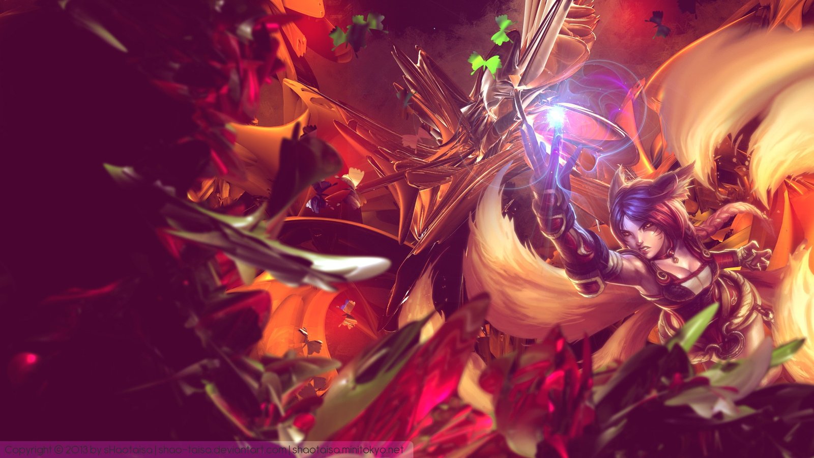 Ahri by sHao-taisa League of Legends Artwork HD Wallpaper lol Fan ArtFan Art Artwork