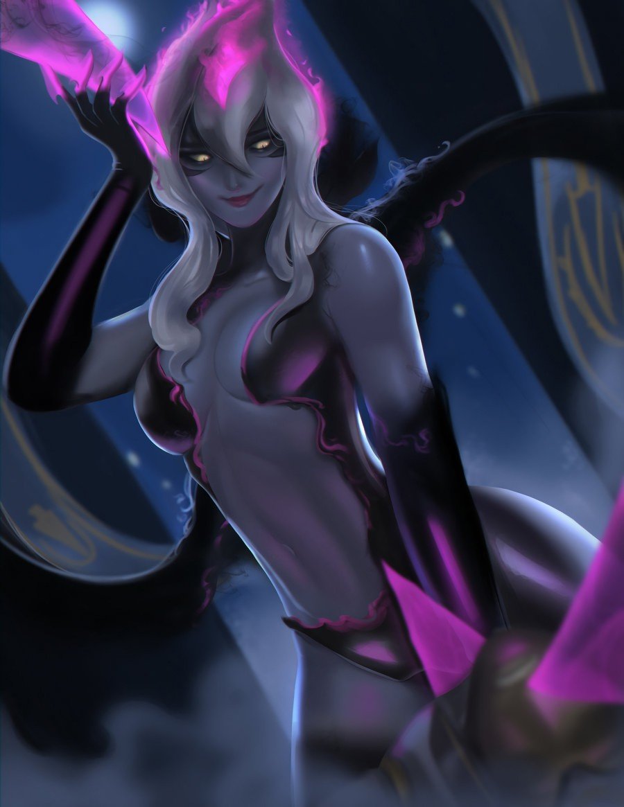 Evelynn Rework by goldenchibis HD Wallpaper Background Fan Art Artwork League of Legends lol