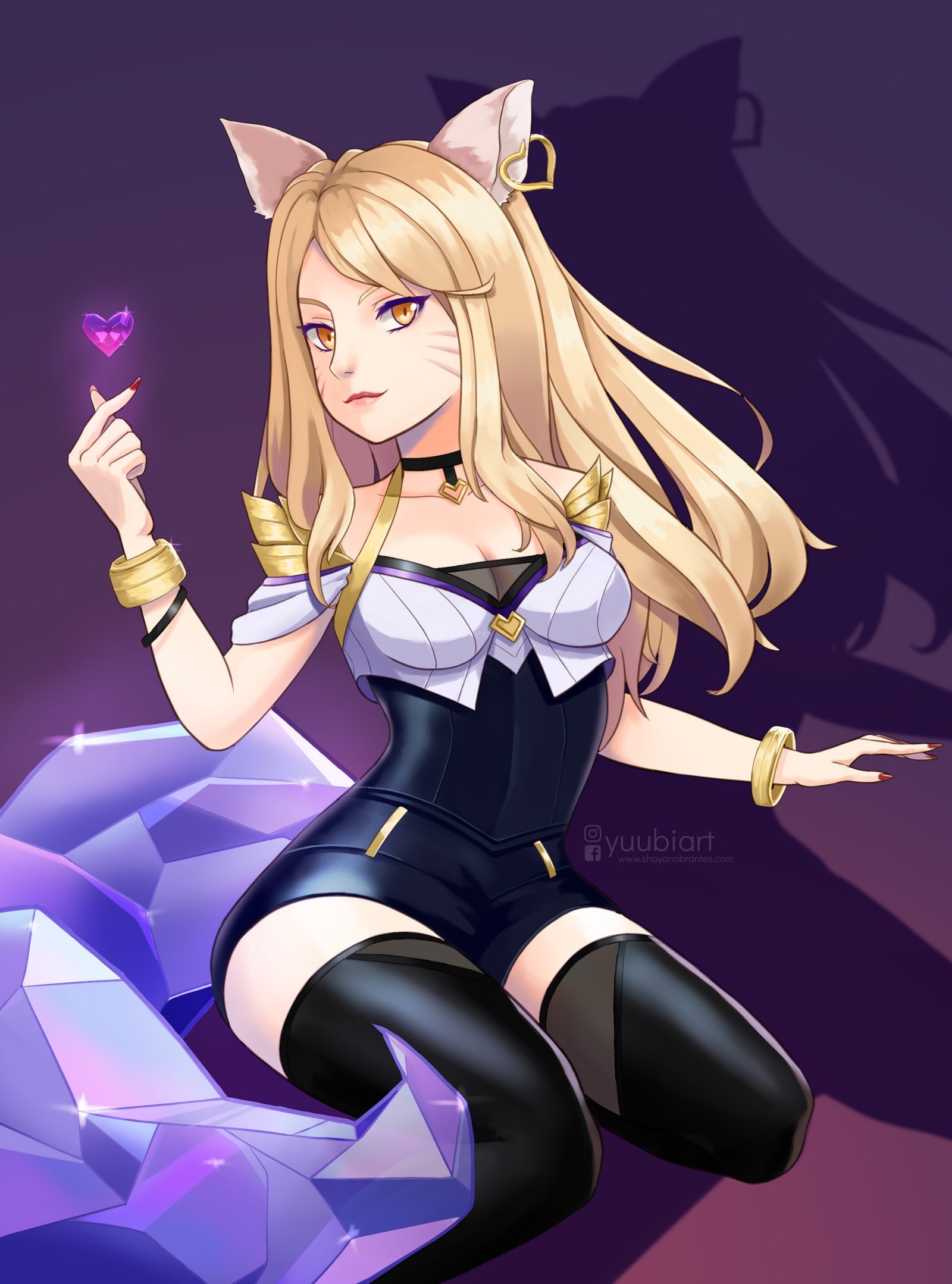 K/DA Ahri by uchikina-yuubi HD Wallpaper Background Fan Art Artwork League of Legends lol