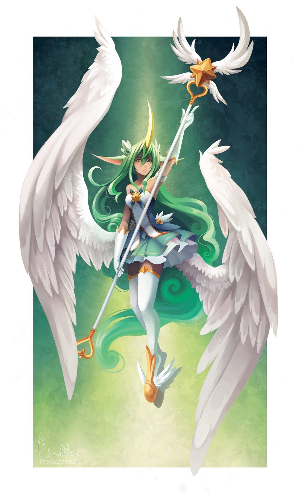 Star Guardian Soraka by Chamille Mies HD Wallpaper Background Fan Art Artwork League of Legends lol