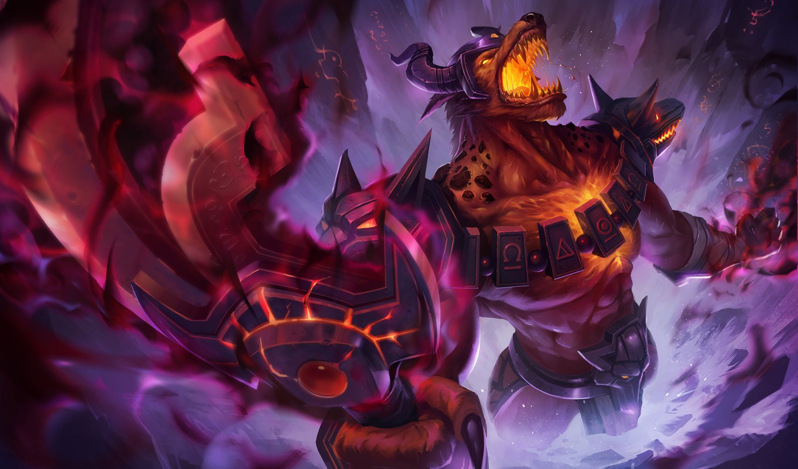Infernal Nasus Splash Art 4k HD Wallpaper Official Artwork League of Legends lol