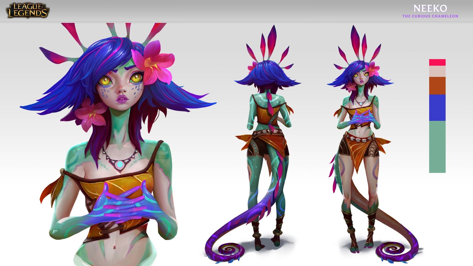 Neeko Concept by Daniel Orive (2) HD Wallpaper Background Official Art Artwork League of Legends lol