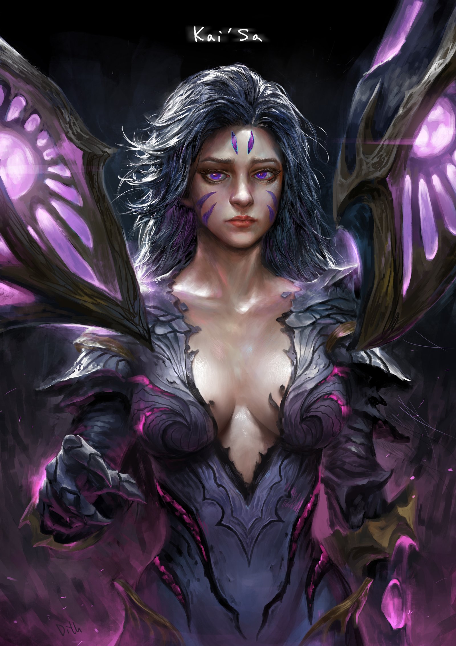 Kai'Sa by Dith HD 4K 6K 8K Wallpaper Background Fan Art Artwork League of Legends lol